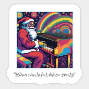 Christmas Piano Sticker